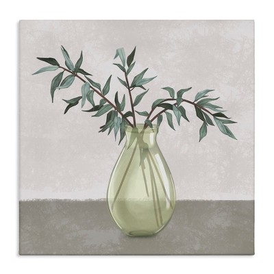 Stupell Industries Vase And Plant Neutral Grey Design, 30" x 30"