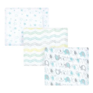 Luvable Friends Unisex Baby Muslin Cotton Swaddle Blanket, Basic Elephant, One Size - 1 of 4