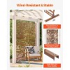 VEVOR Metal Privacy Screen, 36" W x 72" H, Outdoor Privacy Screens & Panels, Freestanding Outdoor Divider with Stand, Brown - 4 of 4