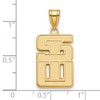 Black Bow Jewelry 14k Yellow Gold Southern Illinois Salukis NCAA Large Pendant - 3 of 4
