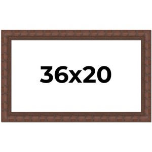 PosterPalooza | 36x20 Wide Bamboo Picture Frame, UV Acrylic, 4 Finishes - Brown, Black, Silver, and Natural - 1 of 4