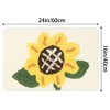 Unique Bargains Bathroom Soft Sunflower Pattern Non-Slip Absorbent Floor Mat - 4 of 4