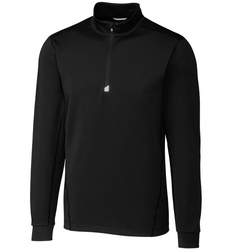 Cutter Buck Traverse Stretch Quarter Zip Mens Big and Tall Pullover Black 3X Large Tall