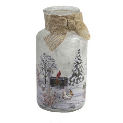 Stony Creek 6.25" Winter Skates Small Jar Prelit Winter Christmas  -  Novelty Sculpture Lights