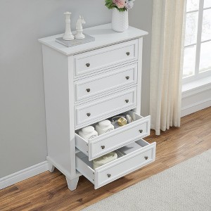 Garvee Vintage 5 Drawer Tall Dresser with Storage, Farmhouse Wood Chest for Bedroom, Closet, or Hallway Organization - 1 of 4