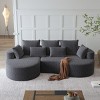 KWPZQEB 105'' Curved Sectional Sofa, 4-Seater Modular Sectional Sofa with 7 Pillows & Deep Seat, Comfy Chenille Couches for Living Room - 3 of 4