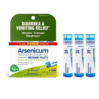 Arsenicum Album 30C 3 MDT by Boiron Homeopathic Medicine For Diarrhea & Vomiting Relief  -  3 Tubes Pellet
