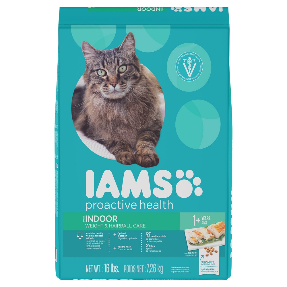 UPC 019014612147 product image for IAMS Indoor Weight Control Hairball Dry Cat Food - 16lbs | upcitemdb.com