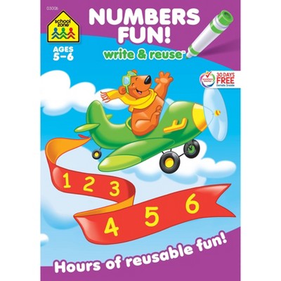 School Zone Numbers Fun! Write & Reuse Workbook - (Paperback)