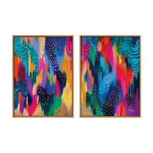 Kate & Laurel All Things Decor (Set of 2) 28"x38" Sylvie EV Brushstroke 128 Left and Right Wall Arts by Jessi Raulet of Ettavee - 1 of 4