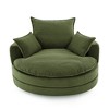 Merax 360° Swivel Barrel Chair with Dual-Layer Cushion Design - 3 of 4