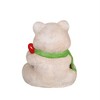 Garden Elements Fiberglass Christmas Figurine Statue Yard Decor, Baby Polar Bear Holding Red Light Bulb, 24" - 3 of 4