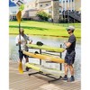 Kayak Storage Rack for 2-6 Kayaks Freestanding Kayak Rack for Outdoor Storage with Movable Wheels,Heavy-Duty Steel Kayak Hanger Holder with Straps - 2 of 4