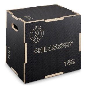 Philosophy Gym 3 in 1 Non-Slip Wood Plyo Box- Jump Plyometric Box for Training and Conditioning - 1 of 4