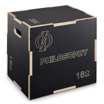 Philosophy Gym 3 in 1 Non-Slip Wood Plyo Box- Jump Plyometric Box for Training and Conditioning