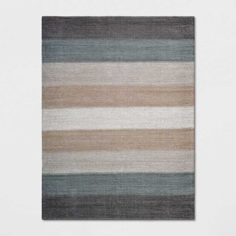 Photos - Area Rug 9'X12' Stripe Woven  Gray - Threshold™