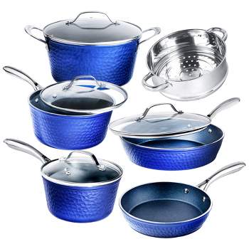 Blue Jean Chef 6-Pc Tri-Ply Hammered Stainless Steel Cookware Set