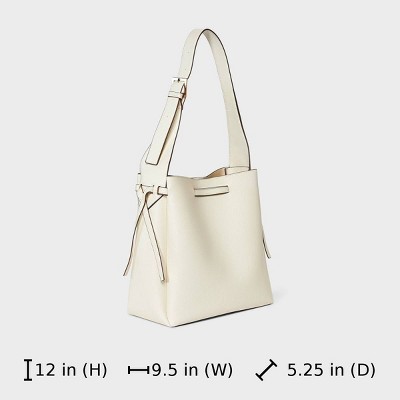 A New Day Drawstring Bucket Shoulder Bag - A New Day™ White — фото 6