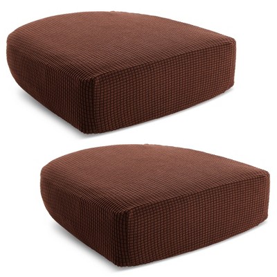 Juvale 2 Pack Stretch Couch Cushion Slipcovers, Reversible Polyester Outdoor Sofa Protectors, Small, Chocolate