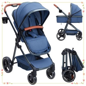 Convertible Baby Stroller, 2 in 1 Foldable Pushchair for Newborn - 1 of 4