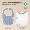 KeaBabies 8pk Organic Baby Bibs for Boy, Baby Drool Bib for Baby Boys and Girls, Newborn Teething Bibs - 3 of 4