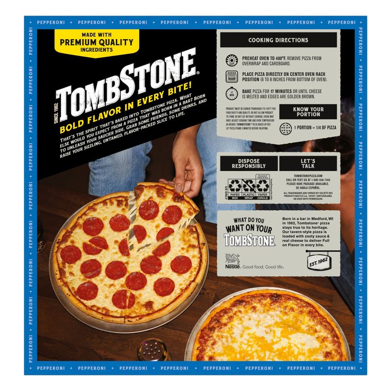 Tombstone Original Frozen Pepperoni Pizza - 18.5oz, 5 of 10