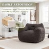MOONMISS Teddy Fabric Bean Bag Sofa Chair with Armrests Stuffed High-Density Foam in Living Room,Bedroom Reading - 2 of 4