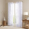ChicFurnit Curtain Panel Sheer Bird on Branches Burnout for Living Room Window Styling, White, 84"*50"*0.13" - 3 of 4
