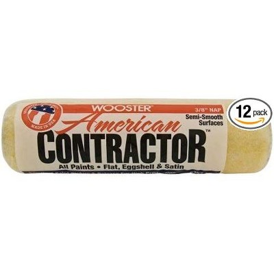 Wooster Genuine 9" American Contractor 3/4" Nap 12-Pack Roller Cover # R364-9-12PK
