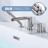 WOWOW Single-Handle Deck-Mount Roman Tub Faucet with Hand Shower in Brushed Nickel - 3 of 4