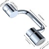 Attop Flexible Reach 1080° Brass Faucet Extender, 2-Mode Anti-Splash Rotating Aerator with Swivel Arm for Kitchen or Bathroom - 2 of 4