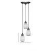 Toltec Lighting Europa 3 - Light Pendant in  Matte Black with 5" Black Fusion Shade - 2 of 2