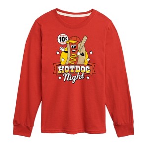 Boys' - Instant Message - Ten Cent Hotdog Night Long Sleeve Graphic T-Shirt - 1 of 4