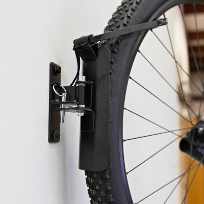 Black Steel Swivel Mount Wall Bike Storage Rack for 4 Bicycles