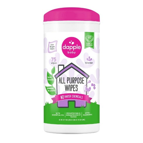 Breast Pump Wipes by Dapple Baby, 25 Count, Fragrance Free, Plant