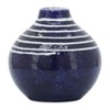 Sagebrook Home 5" Decorative Primeval Ceramic Vase - Contemporary Blue and White Flower Vase for Home, Office Decorative Accent - Easy Gift Idea - 3 of 4