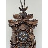 Hunter’s Cuckoo Clock 16 Inch with Hand-Carved Oak Leaves, Bunny, Bird and Buck by River City Clocks - 2 of 4
