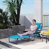 Outsunny 4-level Reclining Back Outdoor Chaise Lounge Chair, Reading Hole Include Tanning Chair - 2 of 4