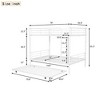 NicBex Full Over Full/Full XL Over Queen Bunk Bed with Trundle,Loft Bed with Convertible Design for Bedroom,Split Into 2 Beds,Black/White/Silver - 3 of 4