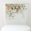 Green Leaf Flower Bathroom Toilet Stickers, Bathroom Toilet Cover Decorative Stickers - 2 of 4