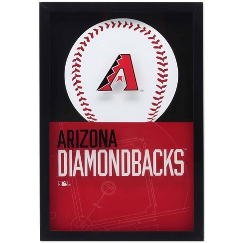 Mlb Arizona Diamondbacks Baseball Logo Glass Framed Panel : Target