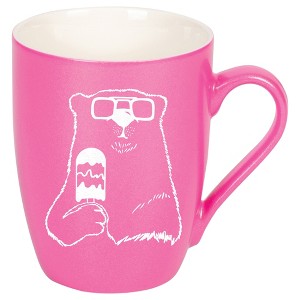 Elanze Designs 10 Ounce Metallic Finish New Bone China Tea Coffee Cup Mug� Princess Pink Ice Cream Polar Bear - 1 of 4