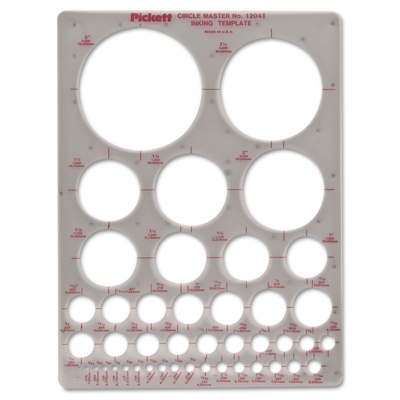 Chartpak Templates Circles 7" x 10" Smoke 1204I, 1 of 3