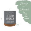 Elanze Designs Braver Stronger Grey X-Large Cork Bottom Kitchen Utensil Holder - 2 of 4