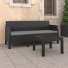 vidaXL Patio Lounge Set Outdoor Sectional Sofas with Cushions Poly Rattan - 2 of 4