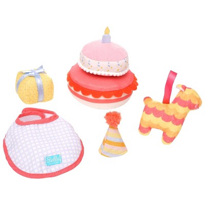 Manhattan Toy Stella Collection Birthday Party 6 Piece Baby Doll Birthday Party Playset for 12" and 15" Stella Dolls