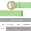 INSPIRE CHIC Women's Cotton and Linen Style Circle Buckle Plastic Straw Braided Belt for Dresses 1 Pcs - 4 of 4