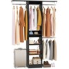 Besiost 20-96'' W Closet System with Hanging Rods and Shelves, Closet Organizer for Bedroom - 2 of 4