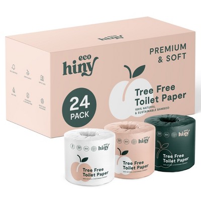 ecoHiny Premium Bamboo Toilet Paper | Mega Rolls, 3 PLY & 350 Sheets