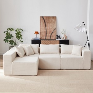 NicBex Couches for Living Room Modular L-Shaped Sectional Sofa Luxury Floor Couch Chenille Fabric Upholstered Sofa, 5 PC Free Combination - 1 of 4